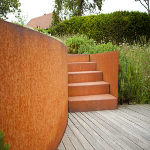 bordure gazon acier corten